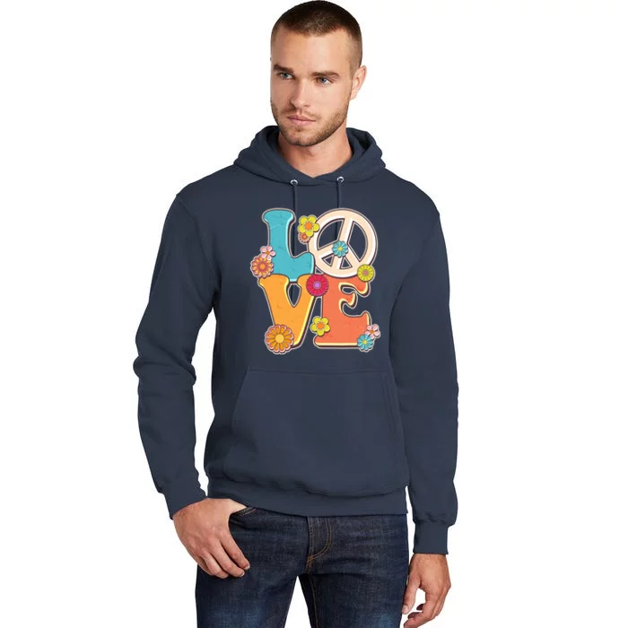 Cute Retro 1960s Flower Power Love Peace Tall Hoodie