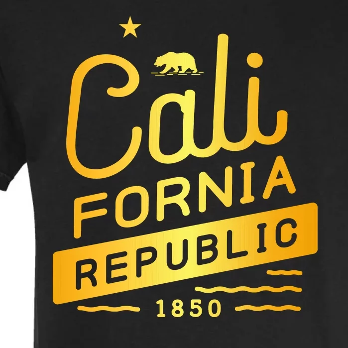 California Republic 1850 Gold Logo Garment-Dyed Heavyweight T-Shirt