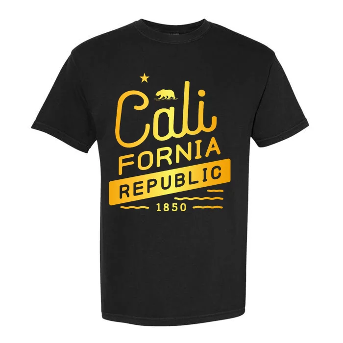 California Republic 1850 Gold Logo Garment-Dyed Heavyweight T-Shirt