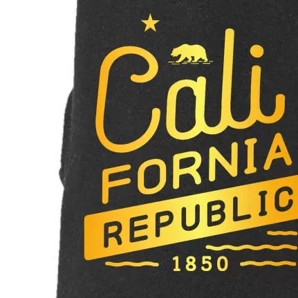 California Republic 1850 Gold Logo Doggie 3-End Fleece Hoodie