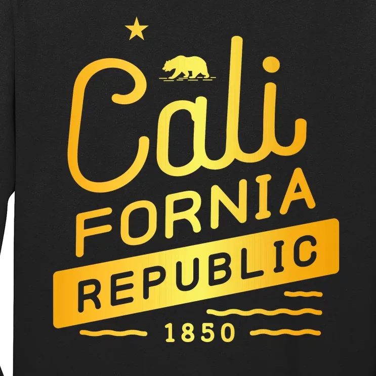 California Republic 1850 Gold Logo Long Sleeve Shirt