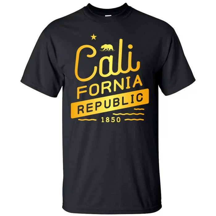 California Republic 1850 Gold Logo Tall T-Shirt