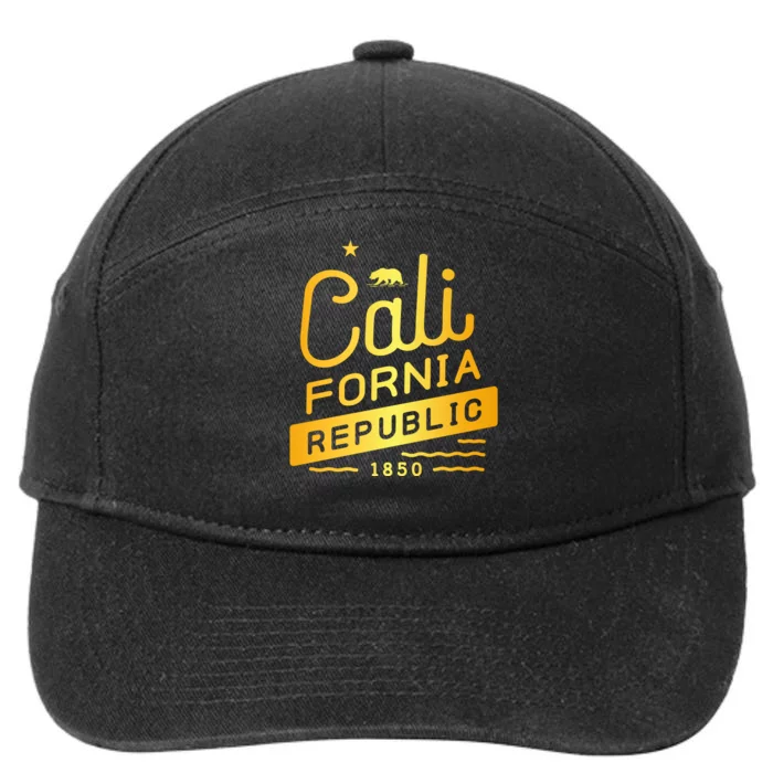 California Republic 1850 Gold Logo 7-Panel Snapback Hat