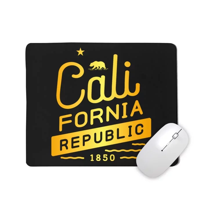 California Republic 1850 Gold Logo Mousepad