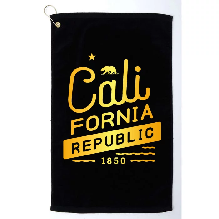 California Republic 1850 Gold Logo Platinum Collection Golf Towel