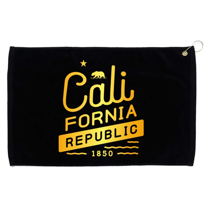 California Republic 1850 Gold Logo Grommeted Golf Towel