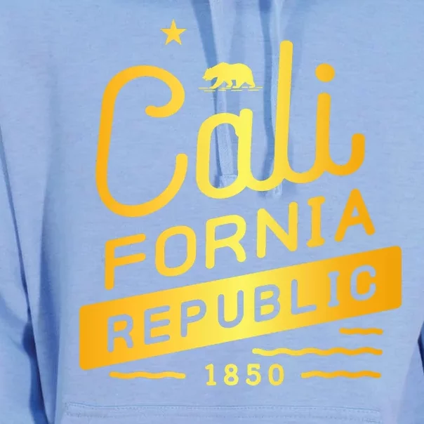 California Republic 1850 Gold Logo Unisex Surf Hoodie