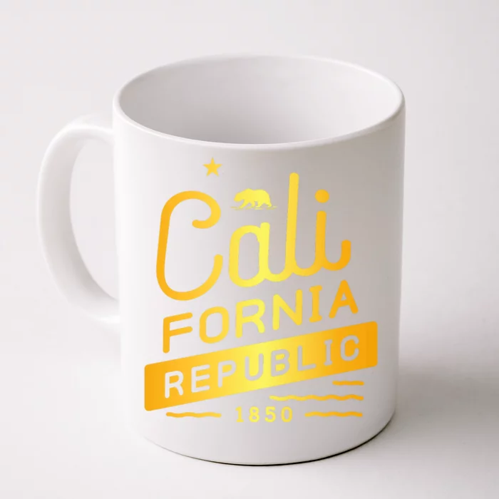 California Republic 1850 Gold Logo Front & Back Coffee Mug