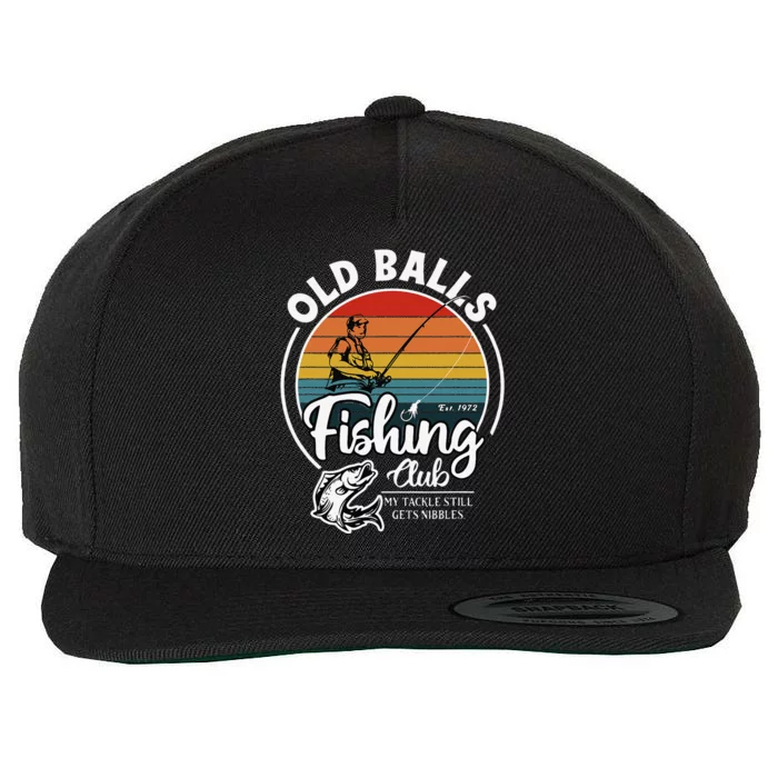 Cute Retro 50th Fishing Birthday 1972 For Over The Hill Fisherman Wool Snapback Cap