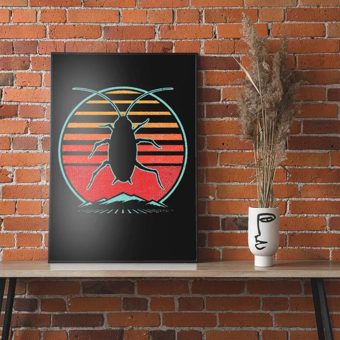 Cockroach Retro 80s Style Pest Control Exterminator Gift Poster