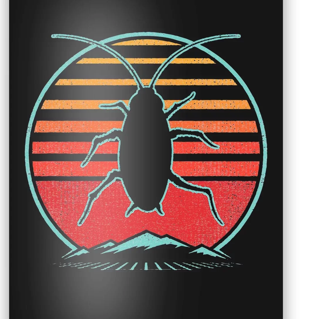 Cockroach Retro 80s Style Pest Control Exterminator Gift Poster