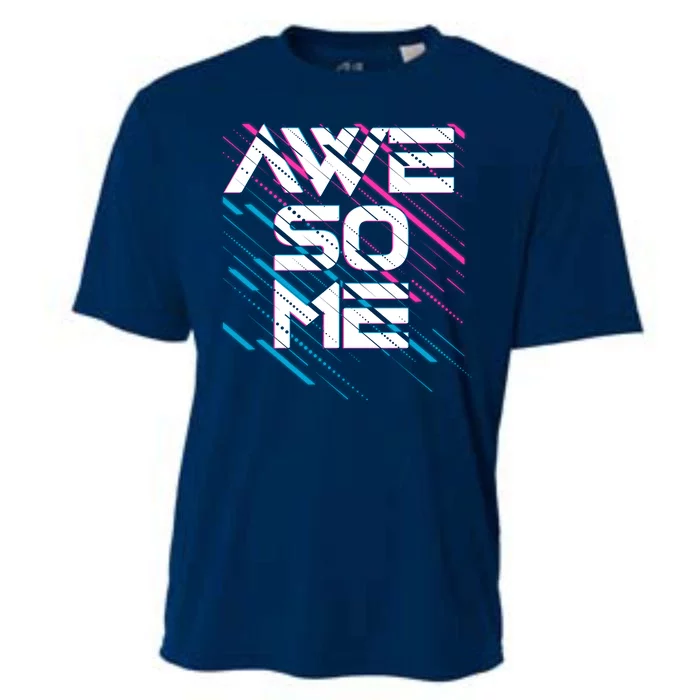 Cool Retro 80's Eighties Pattern Awesome Cooling Performance Crew T-Shirt