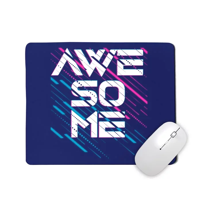 Cool Retro 80's Eighties Pattern Awesome Mousepad