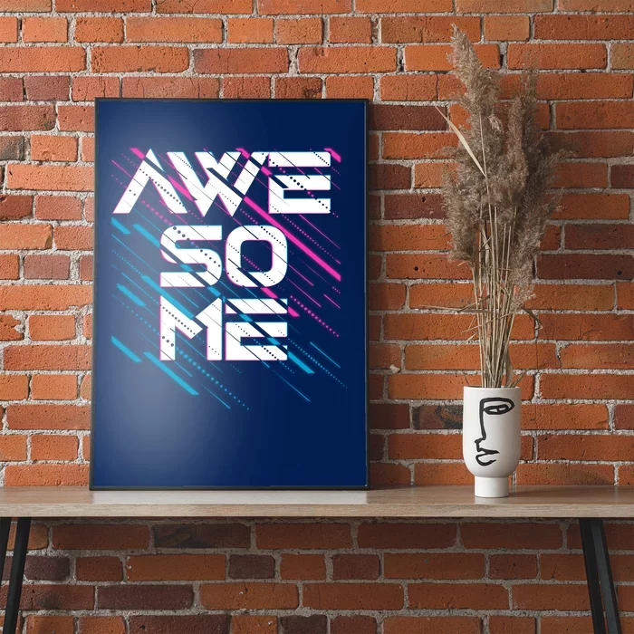 Cool Retro 80's Eighties Pattern Awesome Poster