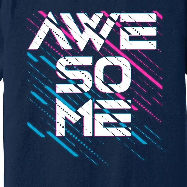 Cool Retro 80's Eighties Pattern Awesome Premium T-Shirt