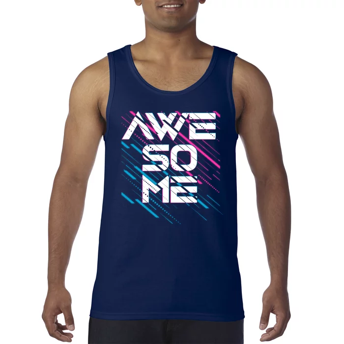 Cool Retro 80's Eighties Pattern Awesome Tank Top