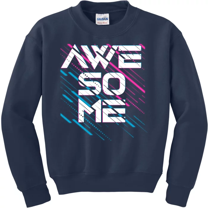 Cool Retro 80's Eighties Pattern Awesome Kids Sweatshirt