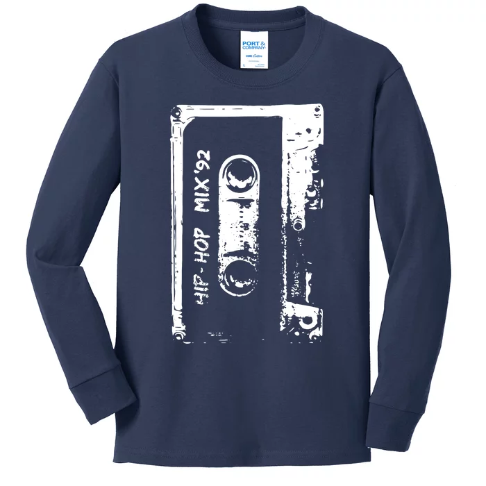 Cassette Retro 90s Style Kids Long Sleeve Shirt