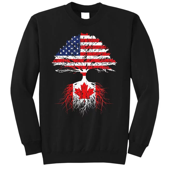 Canadian Roots American Grown Canada Flag Men Women Sweatshirt