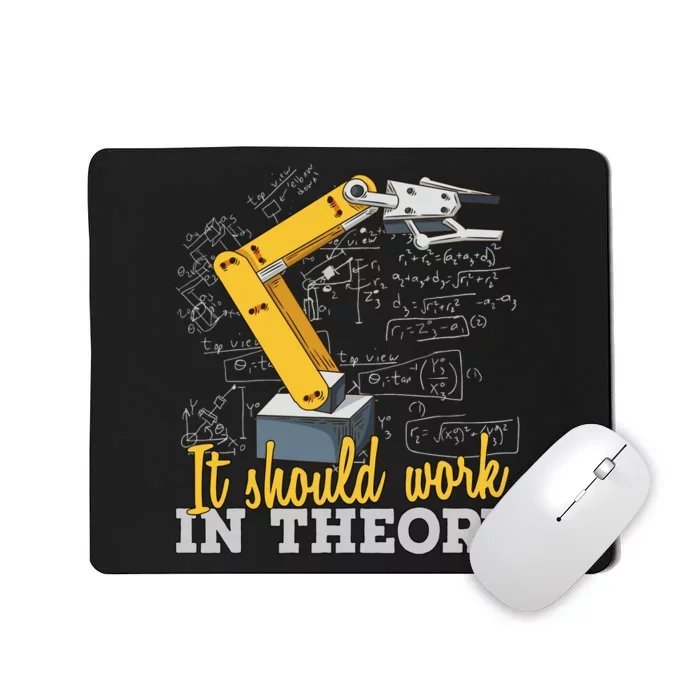 Cartoon Robotic Arm Funny Robotics Engineer Mousepad