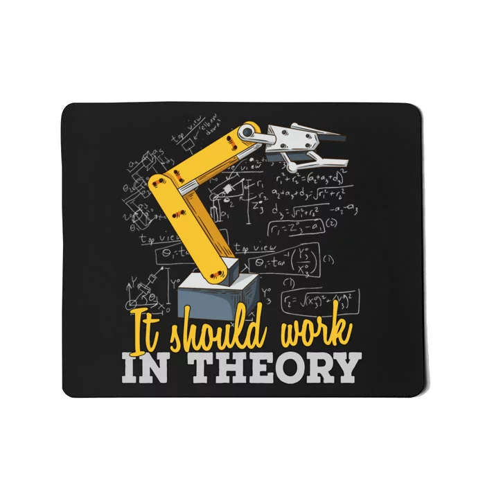 Cartoon Robotic Arm Funny Robotics Engineer Mousepad