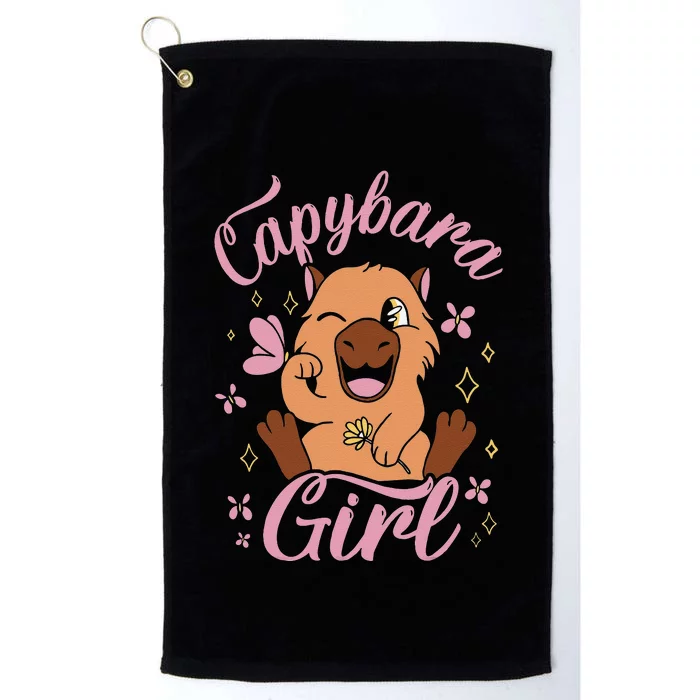 Capybara  Rodent Animals Capybaras Funny Capybara Platinum Collection Golf Towel