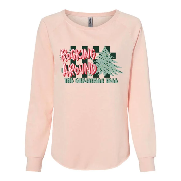 Christmas Rocking Around Dtf Transfer Ready To Press Direct To Film Womens California Wash Sweatshirt