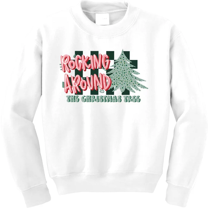 Christmas Rocking Around Dtf Transfer Ready To Press Direct To Film Kids Sweatshirt