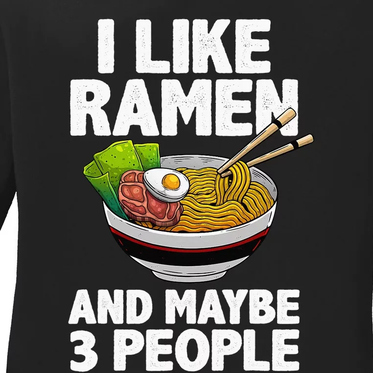 Cool Ra Anime Ra Noodle Soup Cup Noodles Ladies Long Sleeve Shirt