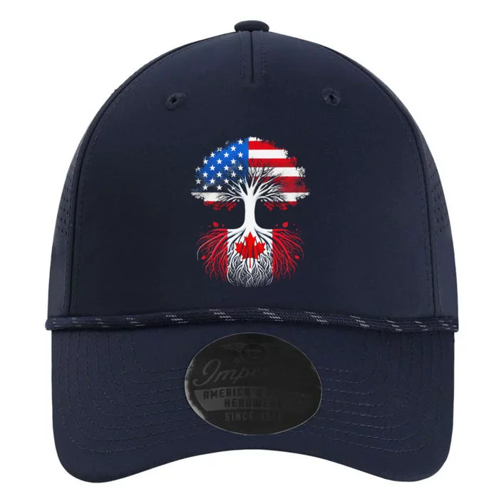 Canadian Roots American Grown Tree Flag Funny Canada Day Performance The Dyno Cap