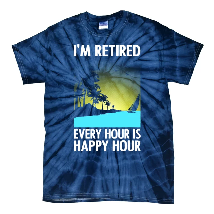 Cool Retirement Art For Women Retirement Retired Retiree Tie-Dye T-Shirt