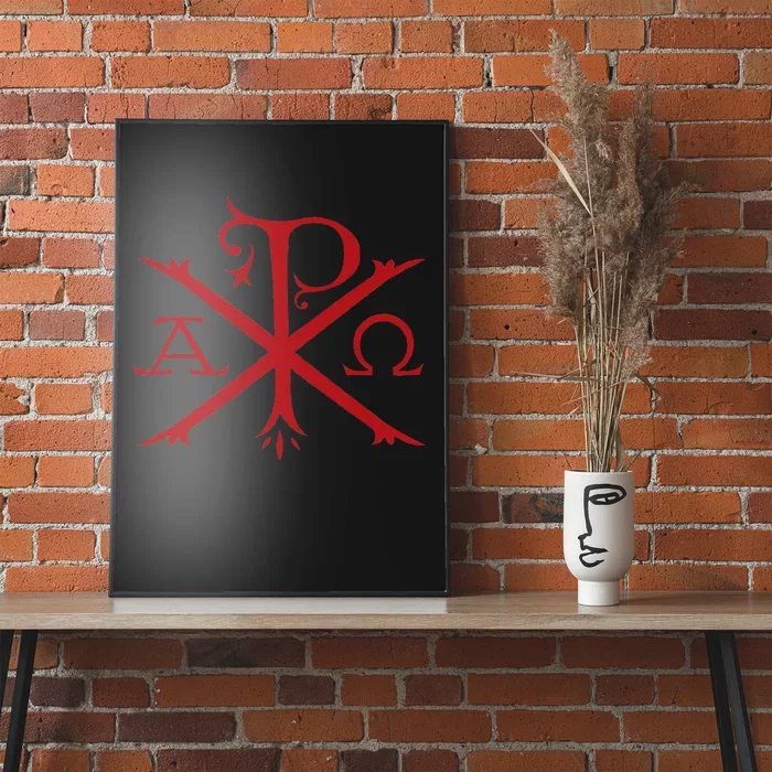 Chi Rho And Alpha Omega Early Christian Symbol Poster