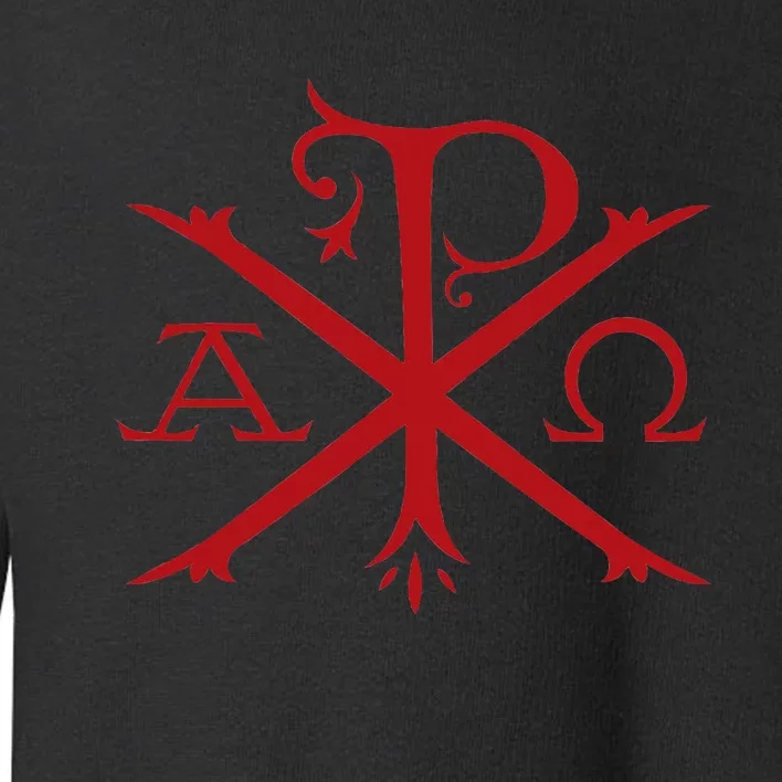 Chi Rho And Alpha Omega Early Christian Symbol Toddler Sweatshirt