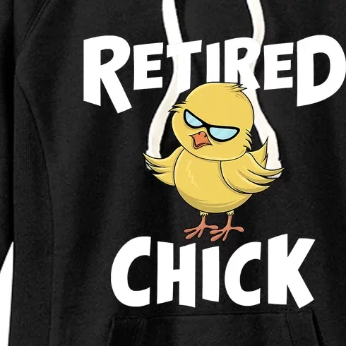 Cute Retirement Art For Retirement Lover Retired Chick Women's Fleece Hoodie