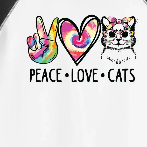 Cat Rescue Adopt A Cat Cat Mom Tie Dye Peace Love Cat Toddler Fine Jersey T-Shirt