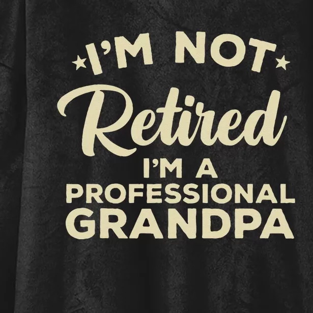 Cool Retirement Art For Men Dad Retired Professional Grandpa Hooded Wearable Blanket