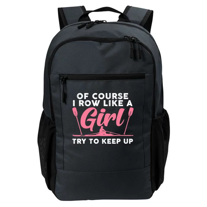 Cool Rowing Art Wo Girl Coxswain Paddle Oar Crew Rowing Daily Commute Backpack