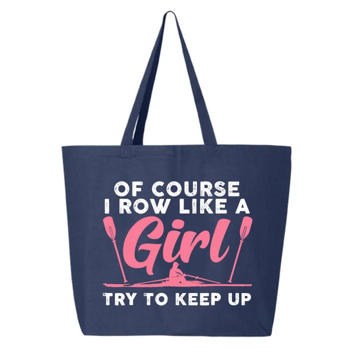 Cool Rowing Art Wo Girl Coxswain Paddle Oar Crew Rowing 25L Jumbo Tote