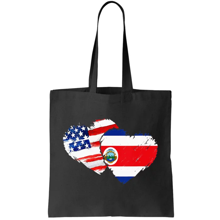 Costa Rica American Flag Vintage Retro Gift Tote Bag