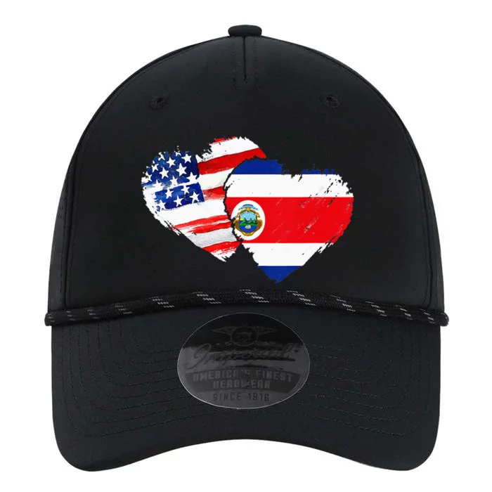 Costa Rica American Flag Vintage Retro Gift Performance The Dyno Cap