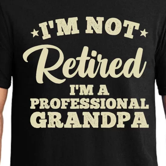 Cool Retirement Art For Dad Retired Professional Grandpa Pajama Set