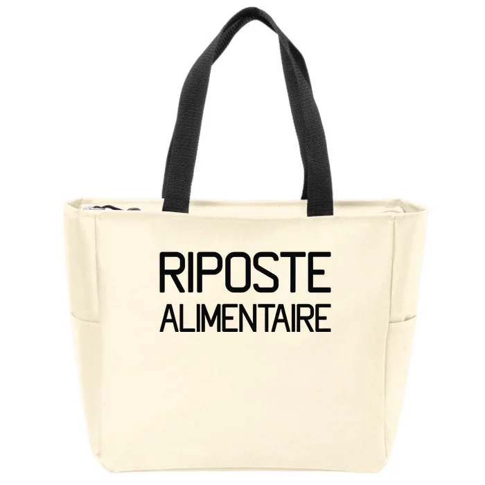 Clpressfr Riposte Alimentaire Zip Tote Bag