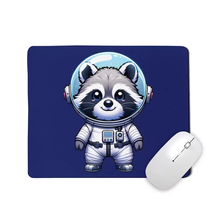 Cute Raccoon Astronaut Helmet Space Cute Mousepad