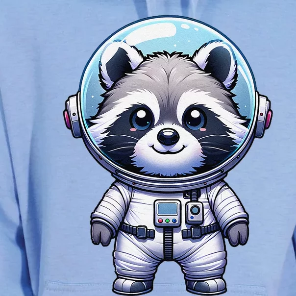 Cute Raccoon Astronaut Helmet Space Cute Unisex Surf Hoodie