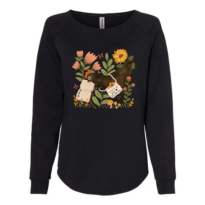 Chicken Reading A Book Womens California Wash Sweatshirt