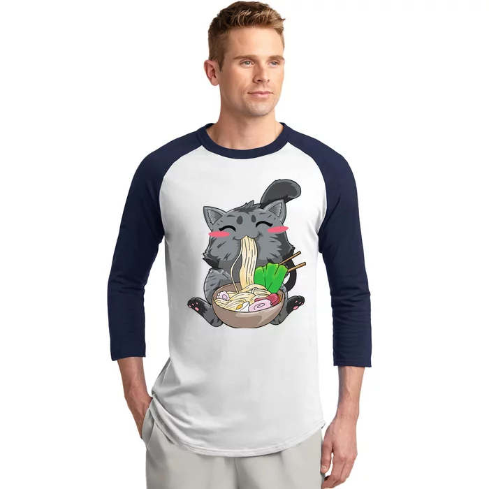 Cat Ra Anime Kawaii Neko Gift Baseball Sleeve Shirt