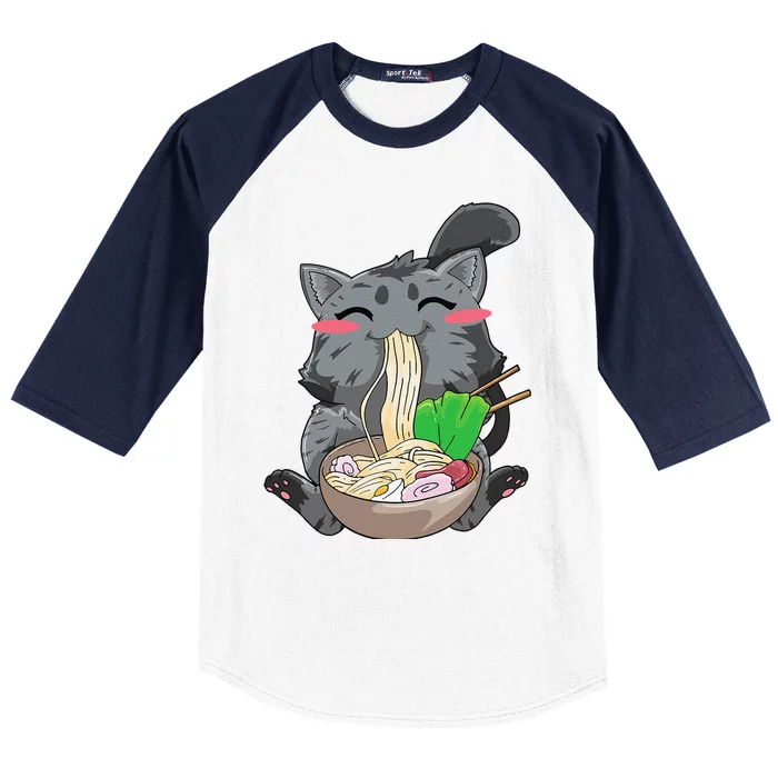 Cat Ra Anime Kawaii Neko Gift Baseball Sleeve Shirt