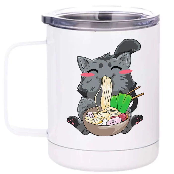 Cat Ra Anime Kawaii Neko Gift Front & Back 12oz Stainless Steel Tumbler Cup