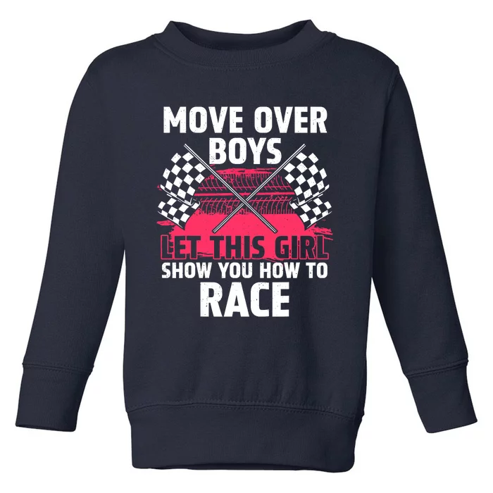 Car Racing Art Race Track Race Car Driver Toddler Sweatshirt