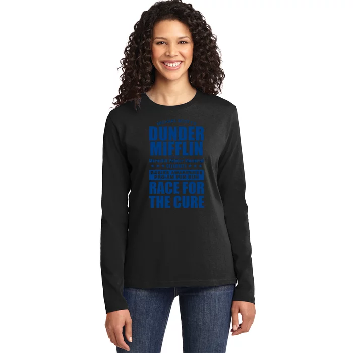 Celebrity Rabies Awareness Fun Run Race For The Cure Ladies Long Sleeve Shirt